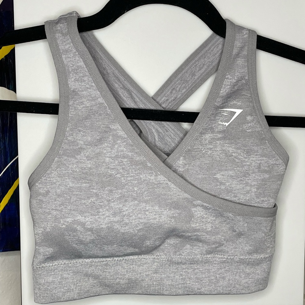 Gymshark lilac purple camo bra size XS